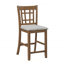 Ensemble de salle à manger à hauteur de comptoir brun 7 pièces Table ronde extensible ovale et chaises-945688559