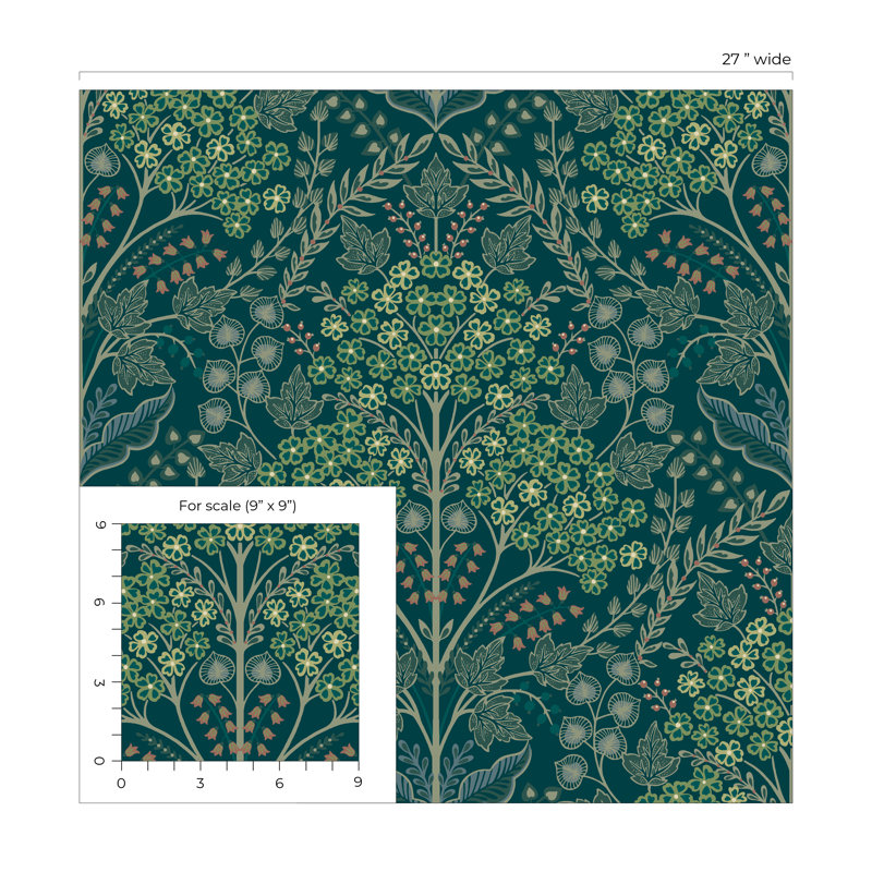 Rouleau de fleurs Auretta, Vert / brun