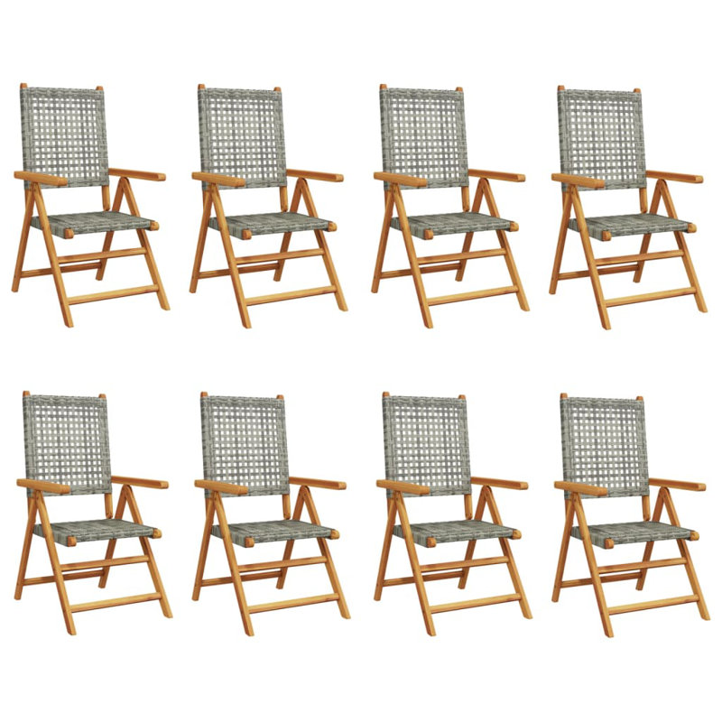 Indre Patio Dining Accent Chair, Grey/Brown/Blue