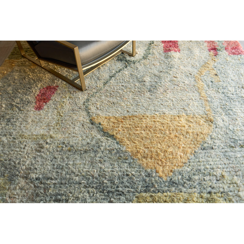 Marrakesh hand-knotted Wool Red/Yellow/Multi Area Rug, 9'X12'