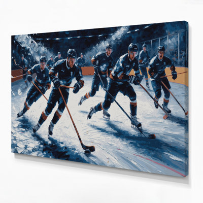 Sports Bandy Gray Canvas Wall Art