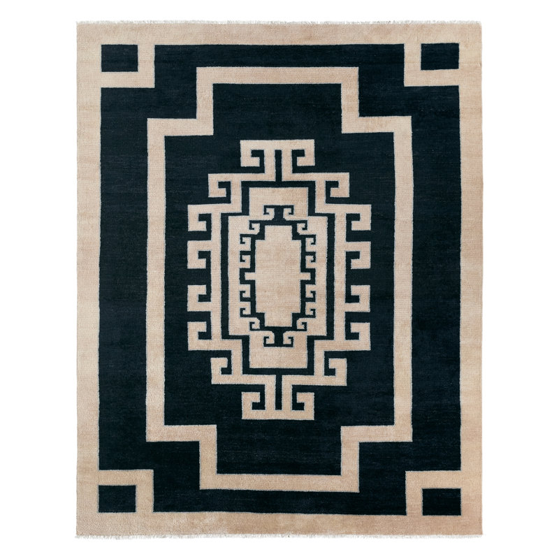 Jaipur Living Kyrenia CYP07 Handknotted Oriental Black Area Rug (8'x10'), Rectangle 8' x 10'