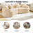 109.45" Curved Compression Sectional Sofa, No Assembly For Multiple Scenarios-893999235