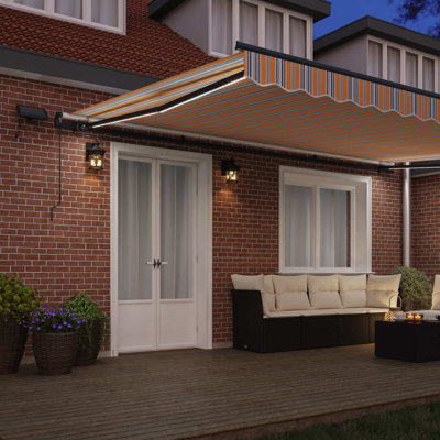 VidaXL 500cm W x 300cm D Fabric Cover Retractable Patio Awning