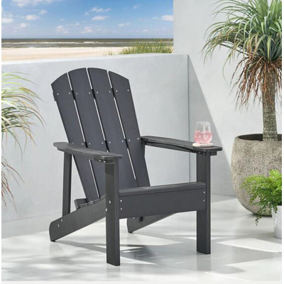 Chaise Adirondack en bois massif Fowlerville