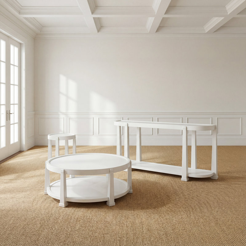 74" Tortola Console Table, Whitewash