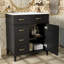 Meuble-lavabo de 30 pouces avec lavabo en céramique, tablette réglable, porte à fermeture en douceur-435036477