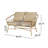 Raynette 48'' Iron Outdoor Loveseat