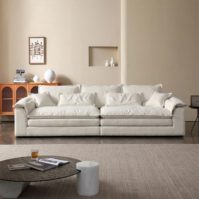 White Velvet Modular Sofa cushion couch