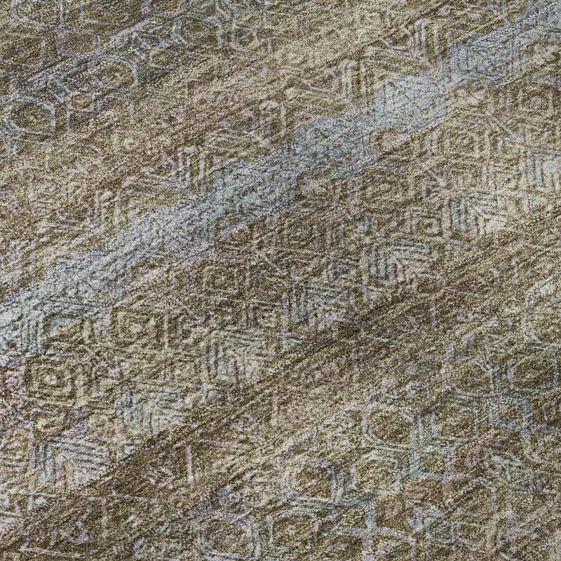 Premium Machine Washable Mayfield Striped Rug, 3' x 5', Brown