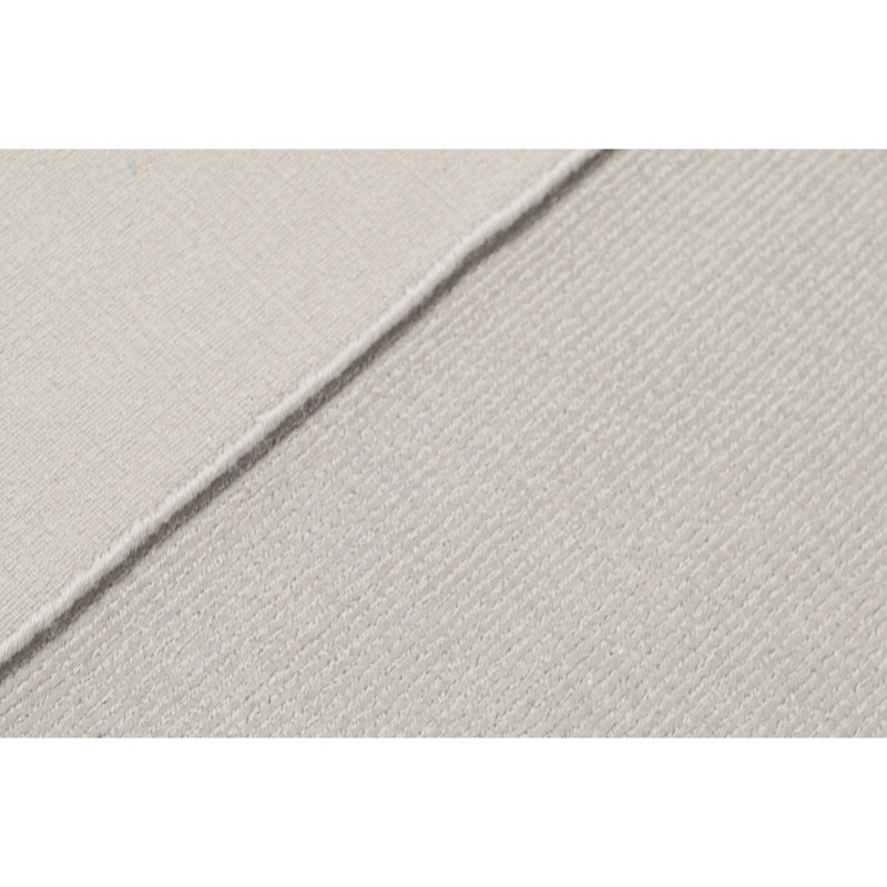 Tapis rectangulaire en laine noué à la main de couleur unie en argent, Rectangle de 10 pi x 14 pi