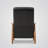 28" Wide Mid Century Modern Top Grain Leather Pushback Recliner-239762874