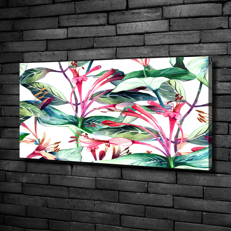 Honeysuckle - No Frame Print on Glass, 50cm H x 100cm W x 2cm D, Canvas