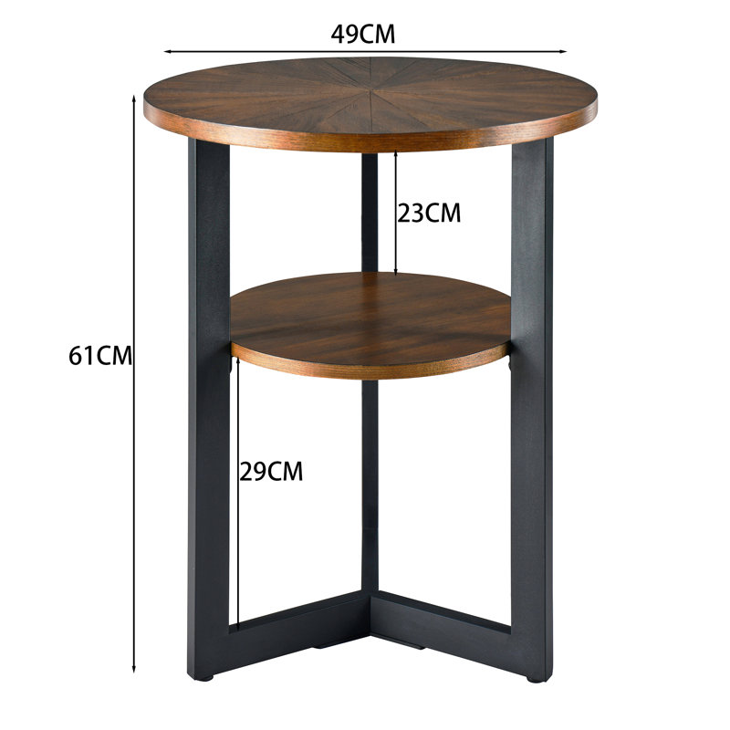 Hoyleton Side Table, Rustic Brown