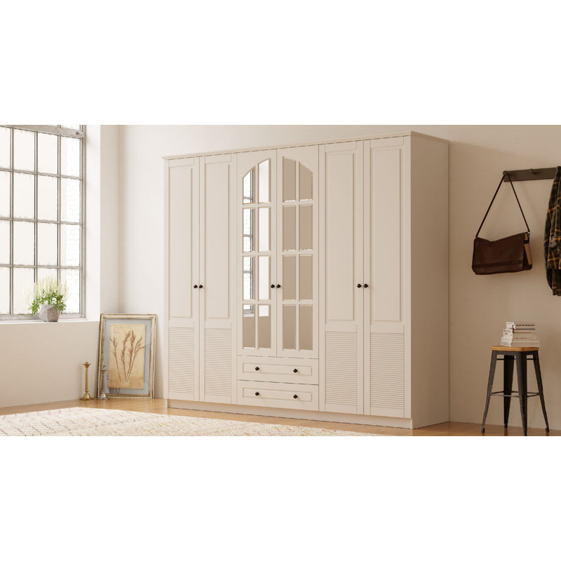 Anyliah 6 Door Manufactured Wood Wardrobe