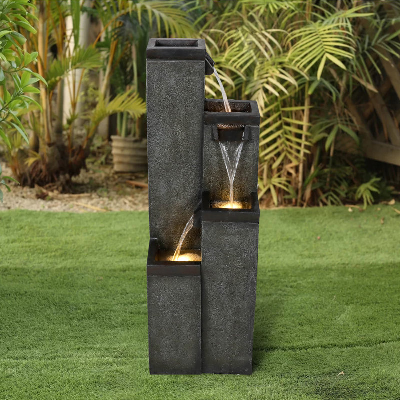 Handcrafted Fountain with Lights
