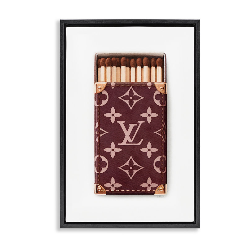 Iconic Glam Matches, art mural encadré flottant, H 25 po x l 17 po, Cadre flottant noir de jais