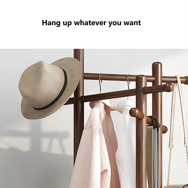 Recon Furniture 15.35'' Solid Wood Clothes Racks /Garment Racks | Wayfair
