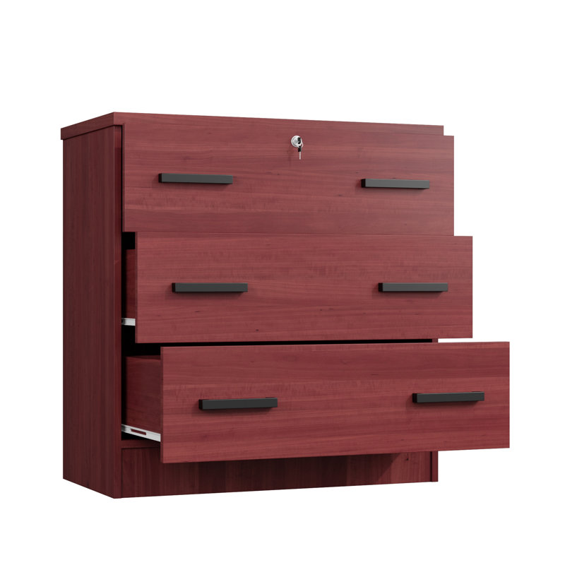 Commode 3 tiroirs, Acajou