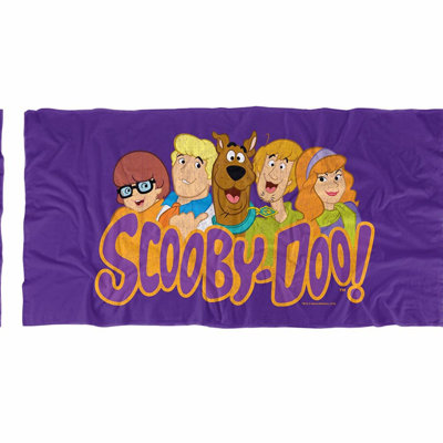 Mystery Crew Purple Beach Towel 30 x 60 - Officially Licensed Scooby-Doo