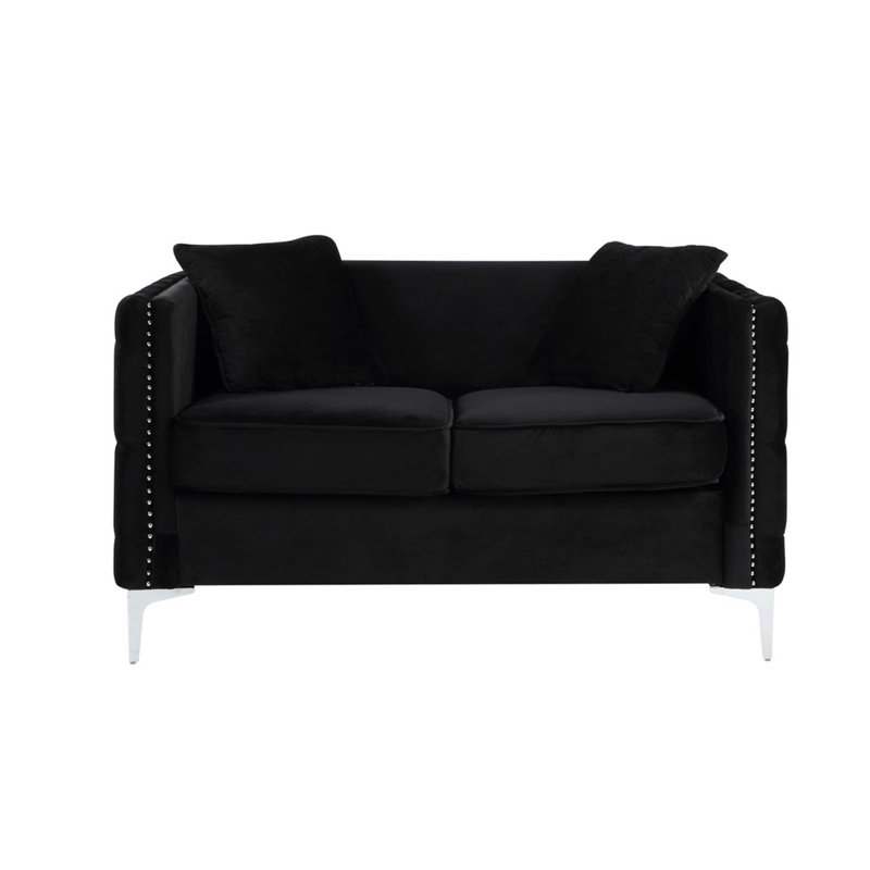 Causeuse en velours avec 2 coussins Bayberry