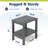 Taryn 17 in. 2-Tier Rectangular HDPE Outdoor Side Table-946761044