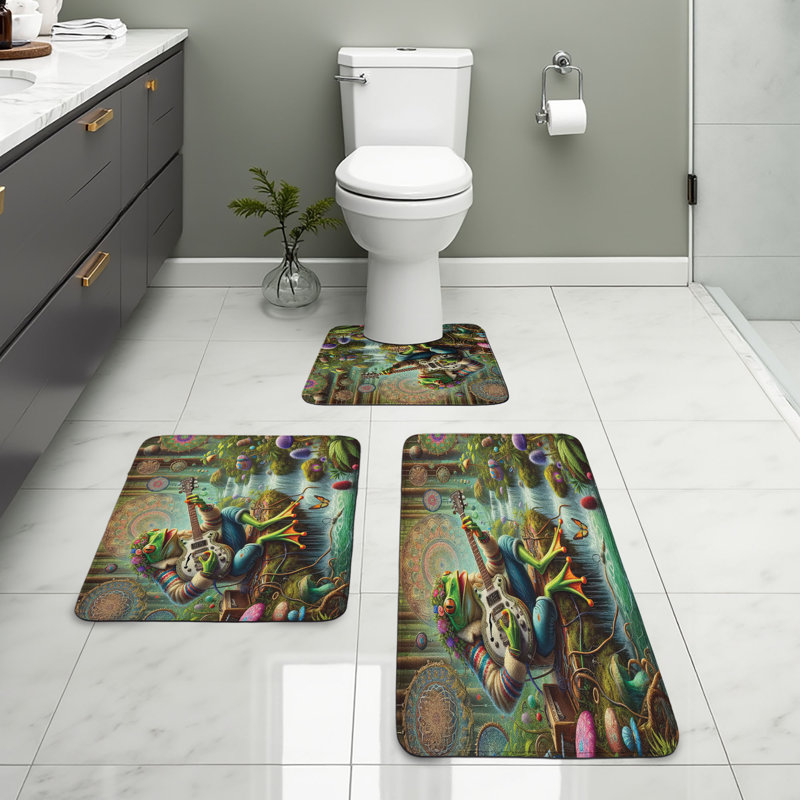  Ensemble de tapis de salle de bain 3 pièces Trippy