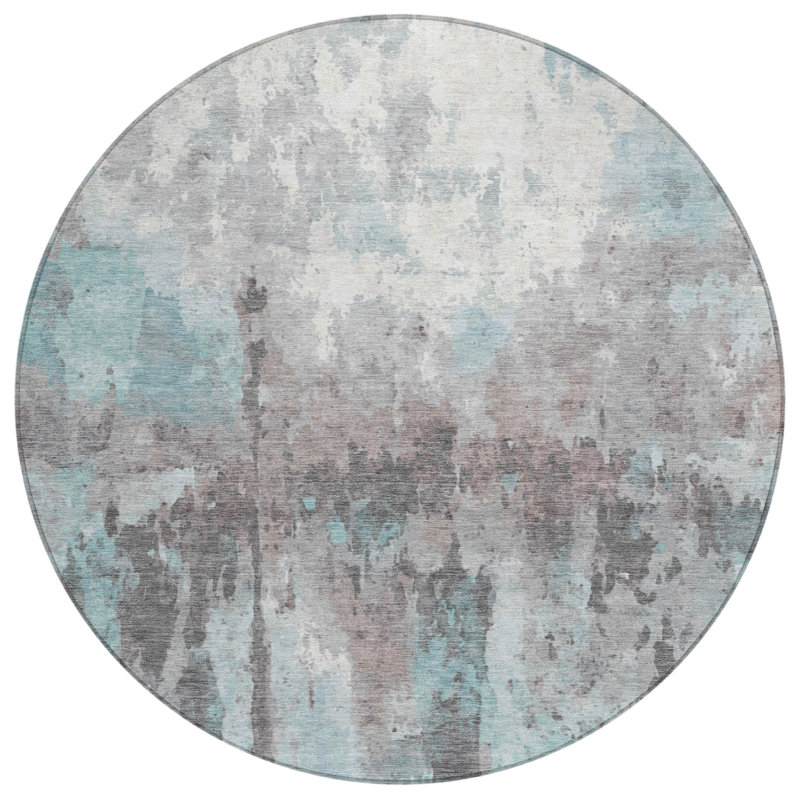 Machine Washable Indoor/Outdoor Pablo ACN2284 Abstract Rug, Rectangle 1'8" x 2'6"