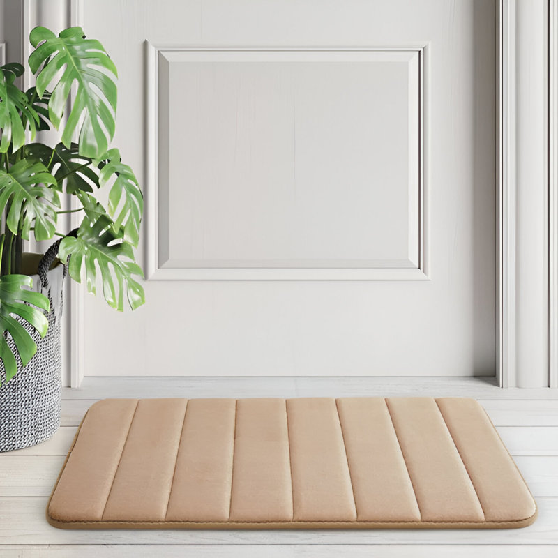 Rectangle Bath Mat, 50cm, 80cm, Beige