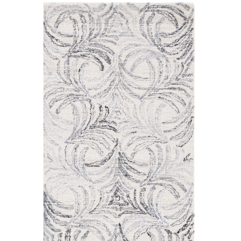 Tapis floral touffeté à la main Jardin, Carré 6 pi