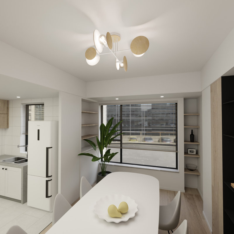 Muller 4-Light Cluster Pendant, White