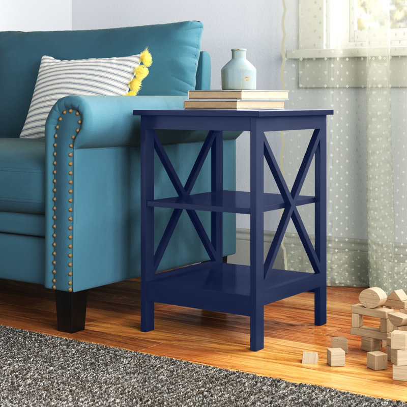 Darek End Table with Storage, Black