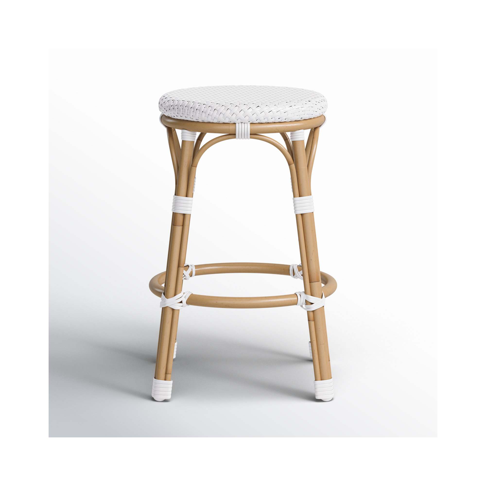 Ellie Patio Counter Stool, White