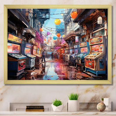 Colorful Video Game Arcade Dreams - Video Games Framed Art