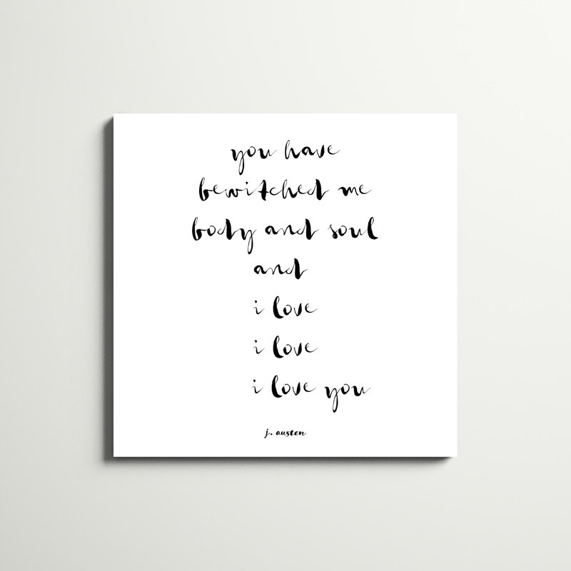 «Classic Quotes III» par Jarman Fagalde, art textuel sur toile tendue, H 36 po x l 36 po