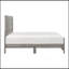 Mobilier de chambre à coucher contemporain contemporain en bois à finition grise pour grand lit 1pc, lit dans une boîte