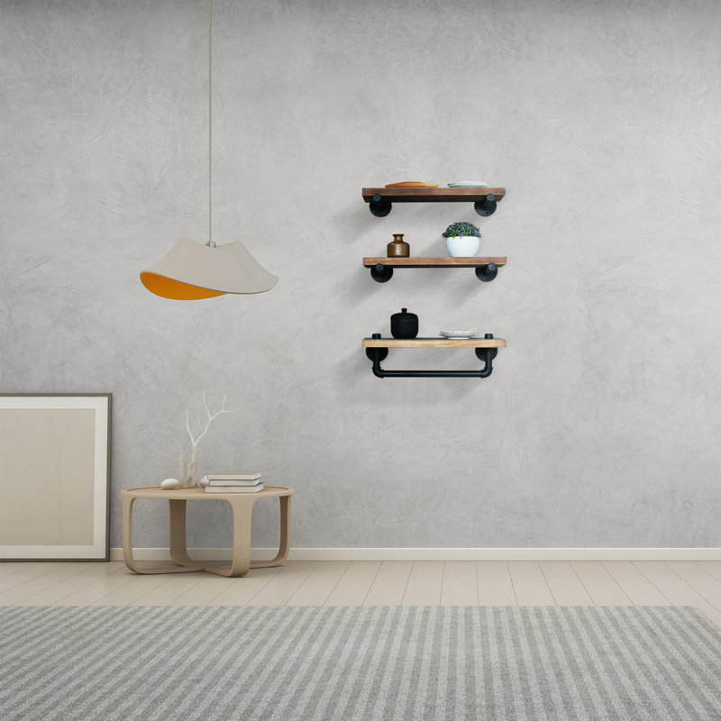 Guaglirdo 3 Piece Floating Shelf with Towel Bar