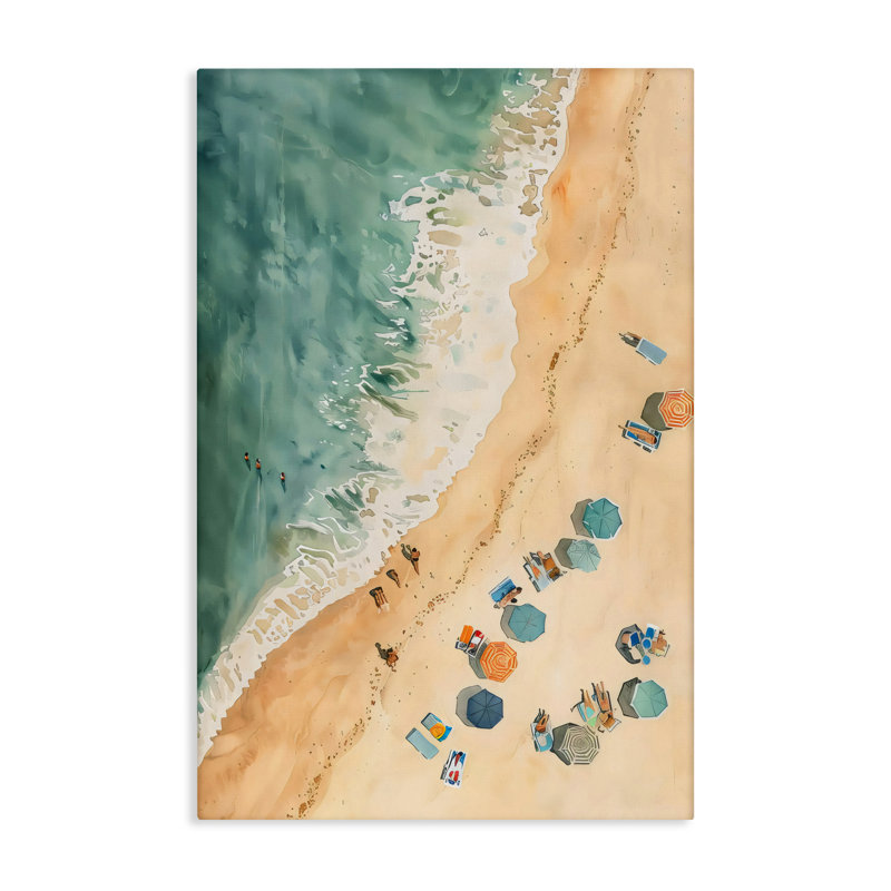 Toile Casual Perspectives de plage aérienne, design par LSR Design Studio, H 30 po x l 20 po