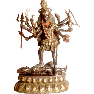 Kali noir à dix bras, ou Mahakali