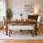 6-Piece Space-Saving Dining Table Set with Rectangular Table Upholstered Chairs and Bench-1851460822