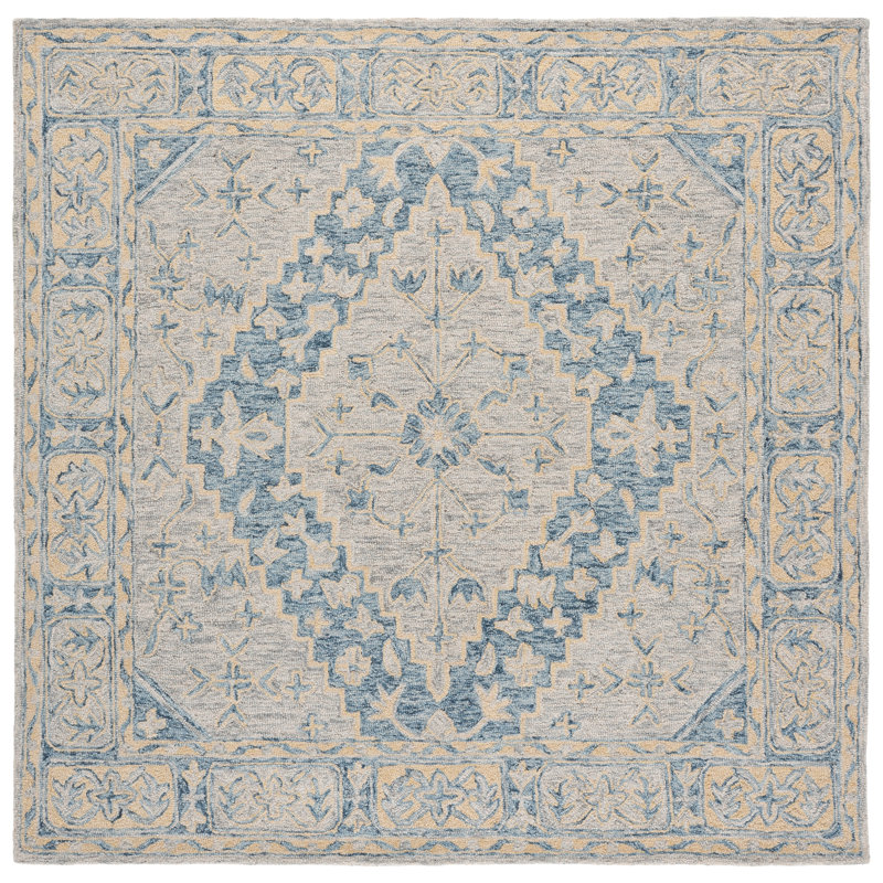 Metro 474 Hand Tufted 80% Wool; 20% Cotton Oriental Rug, Square 6'