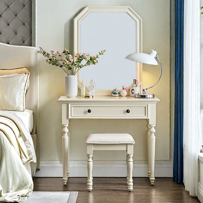 Meuble-lavabo moderne simple en bois massif, Blanc