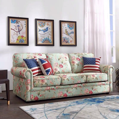 Modern Simple Pastoral Style Sofa 78.7'' Upholstered Sofa