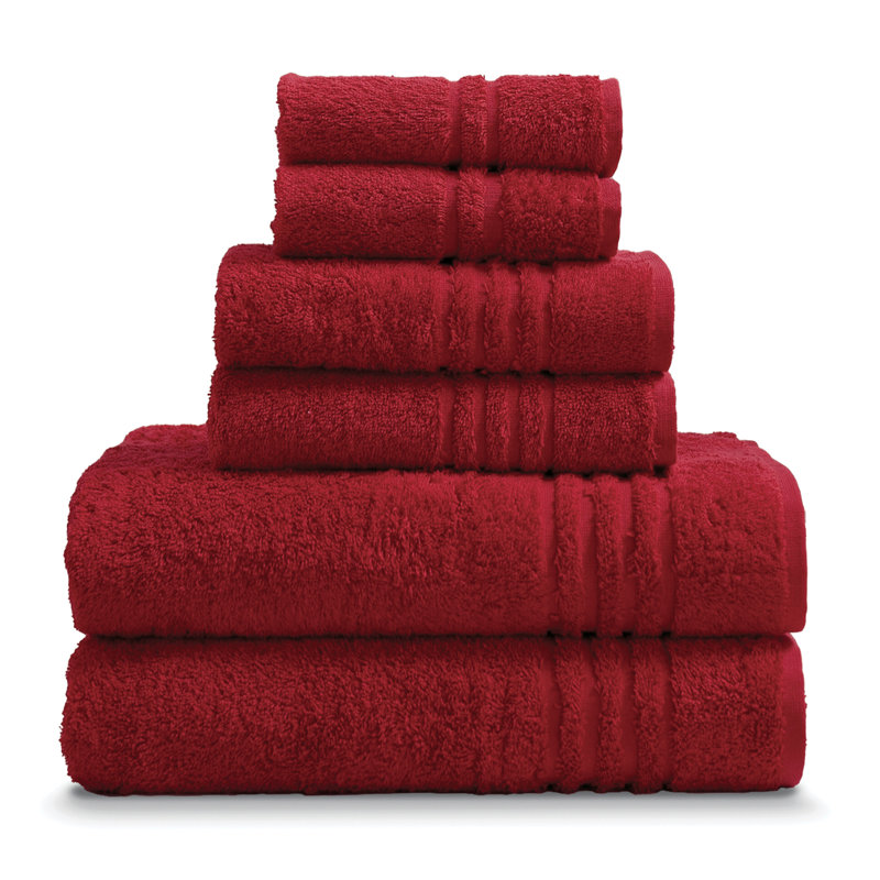 Wardour 100% Cotton Midweight Jacquard Mulit-Size Set, Red