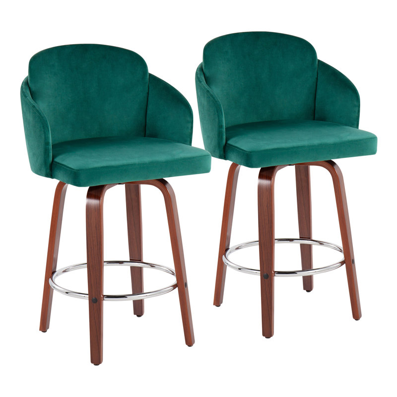 Tabouret tournant 25 "Violetta, Noyers, Crème