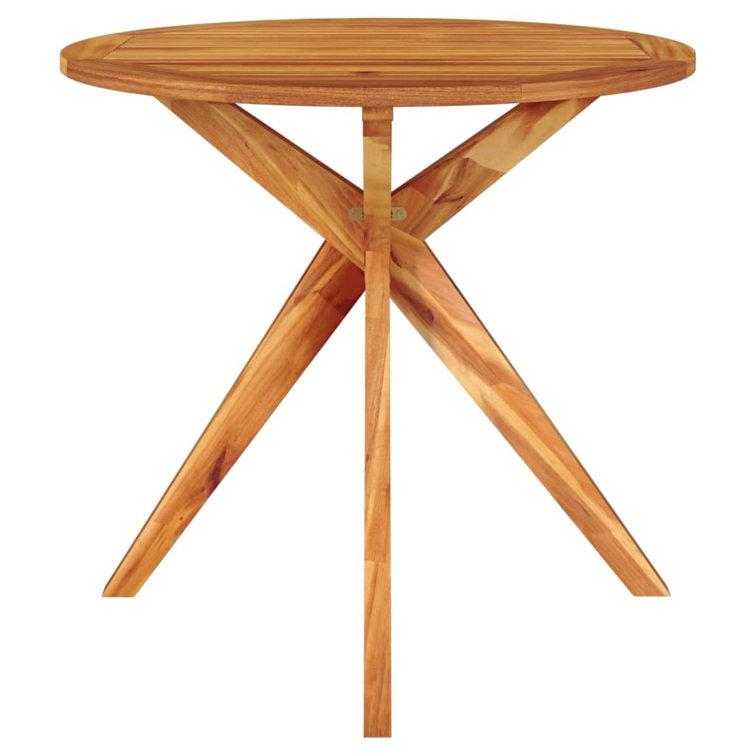 Patio Table 33.5" x 33.5" x 29.5" Solid Wood Acacia