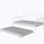 Lit de jour simple Fox avec lit gigogne simple, blanc-915136129