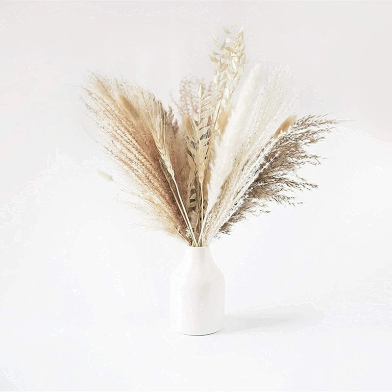 16pcs Natural Dried Pampas Grass Reed Flowers Grass Wheat Bunch Lagurus Grass