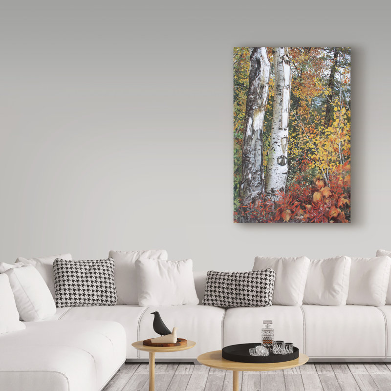« aspen duo », reproduction de peinture à l’acrylique sur toile tendue, H 24 po x l 16 po x P 2 po