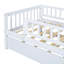 Lit de jour simple en bois avec couchette et garde-corps-124917630-124917631